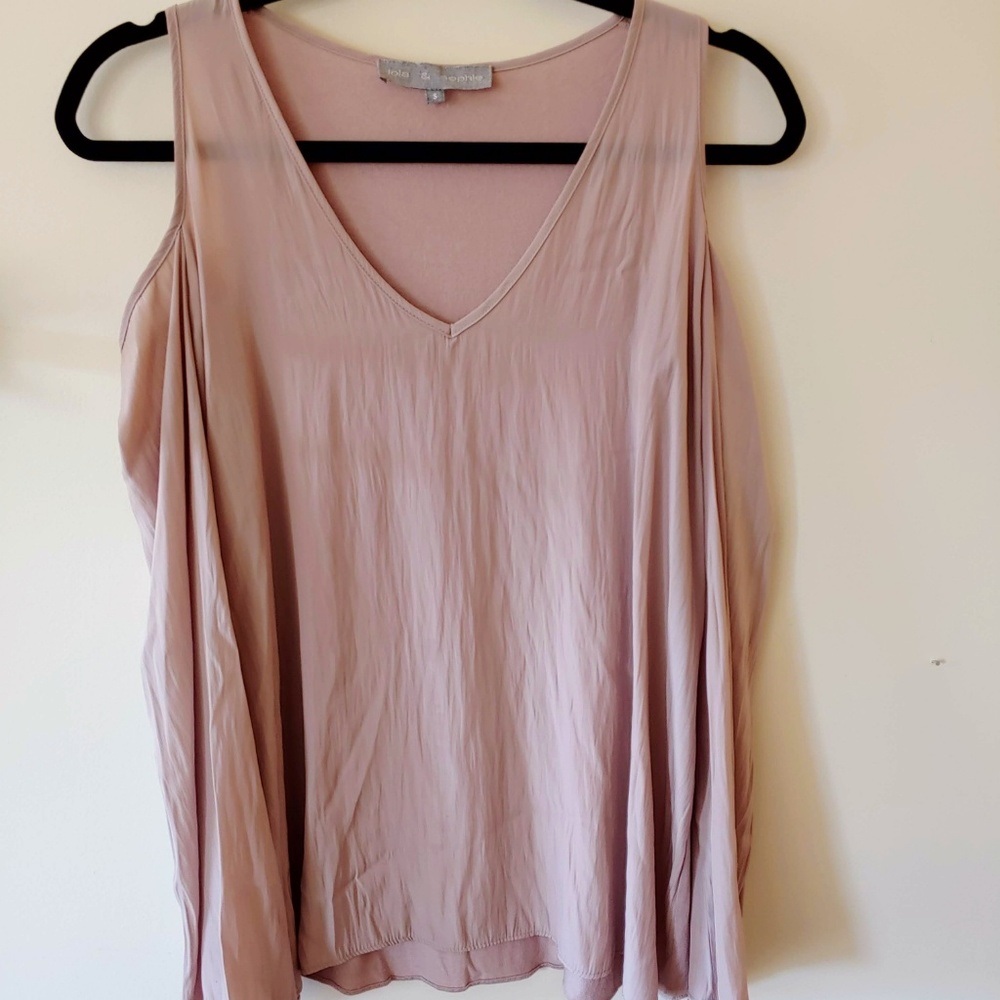 Lola & Sophie Blush Top with Cut-outs